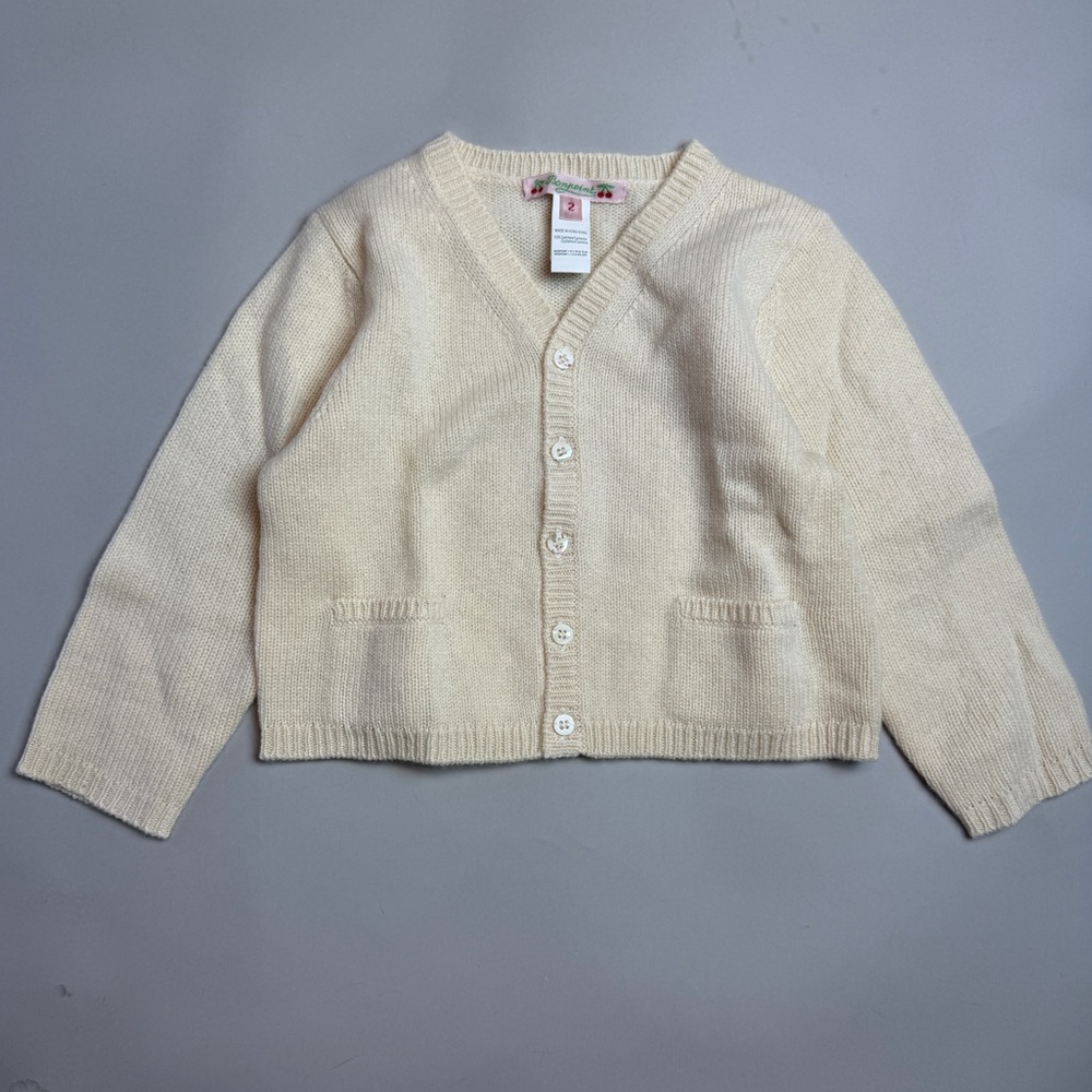 Bonpoint Ivory Knit Cardigan
